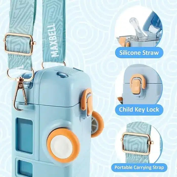 New Portable Water Cup In Bus Shape, Cute Bus Shape Water Bottle, 360° Leak-Proof water bottle for kids