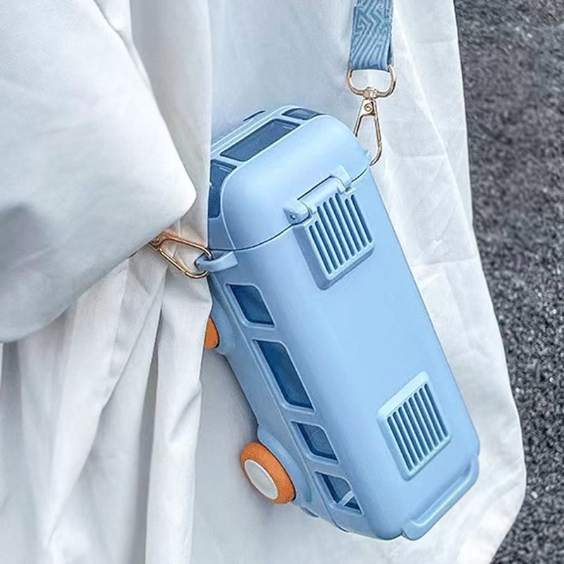 New Portable Water Cup In Bus Shape, Cute Bus Shape Water Bottle, 360° Leak-Proof water bottle for kids