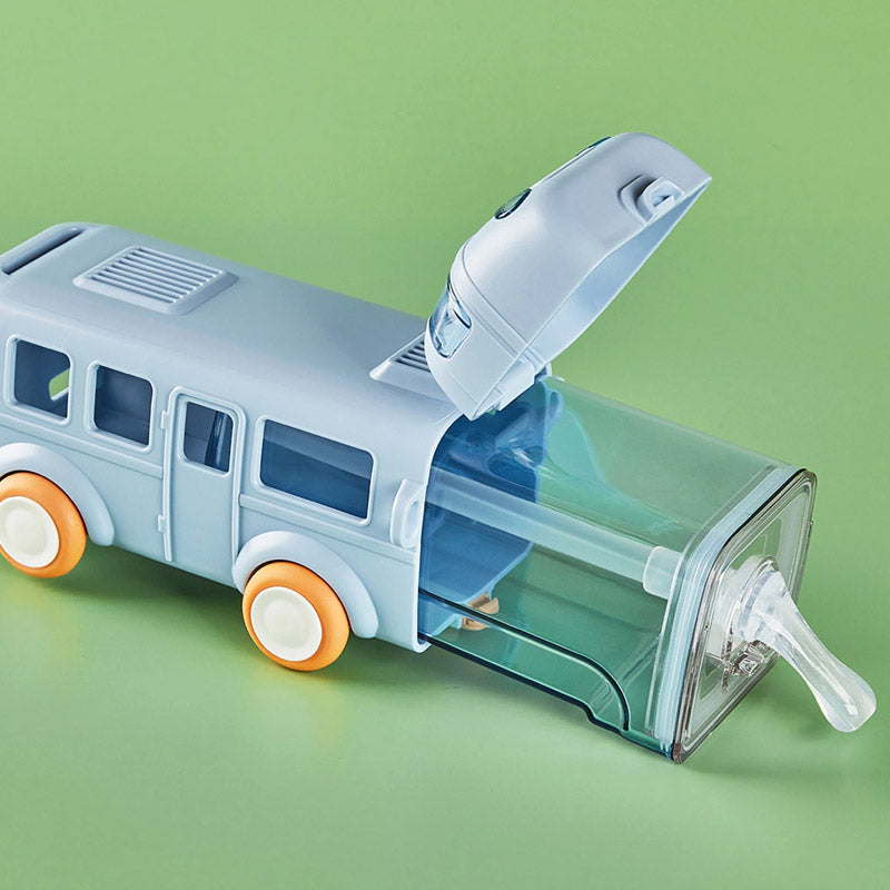 New Portable Water Cup In Bus Shape, Cute Bus Shape Water Bottle, 360° Leak-Proof water bottle for kids