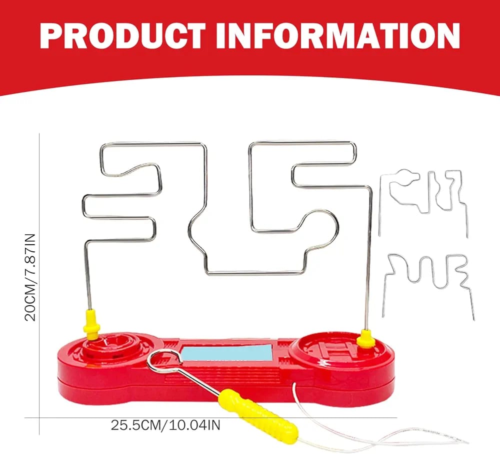 Electric Touch Maze Game,Electric Shock Game, 3-Level Interactive