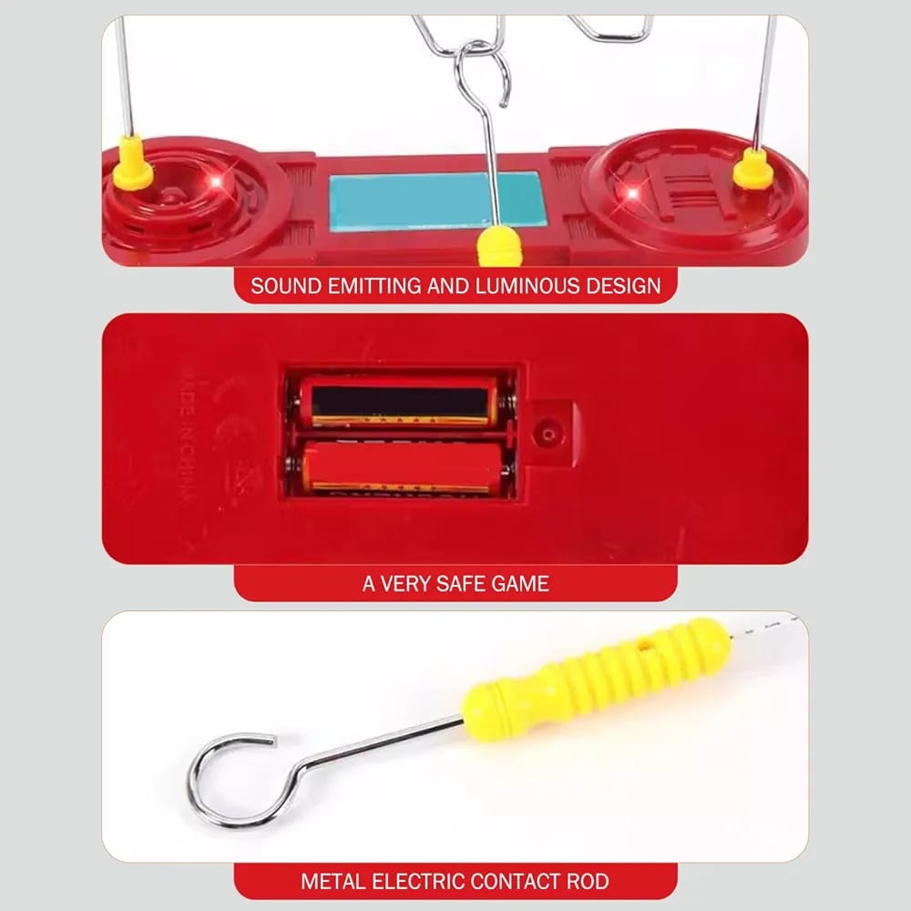 Electric Touch Maze Game,Electric Shock Game, 3-Level Interactive