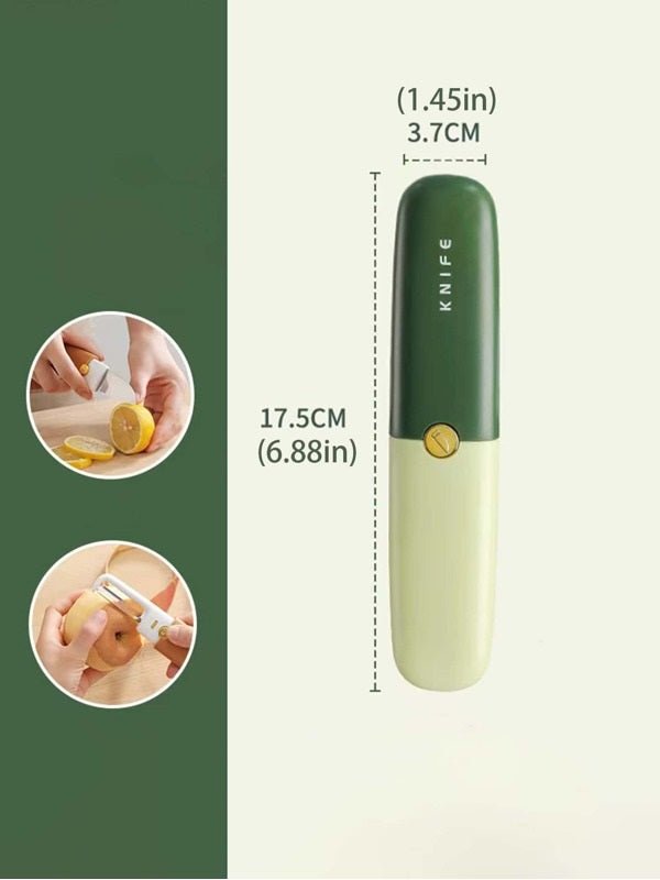 2in1 Peeler and Knife with Premium glass slipper with glass straw