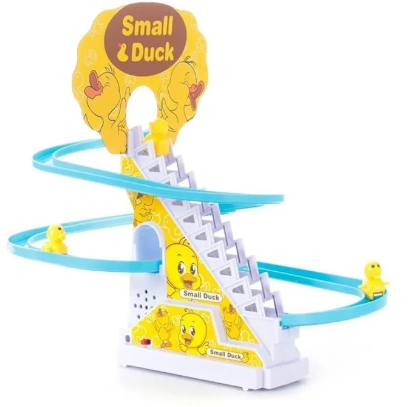 Duck Slide Track Racing Toys for Kids - Sliding Cartoon Stair Climbing Toys for Kids