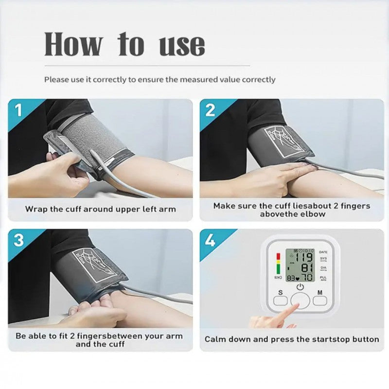 Blood Pressure Monitor | BP Apparatus With USB Power Supply | Automatic BP Machine for Upper Arm