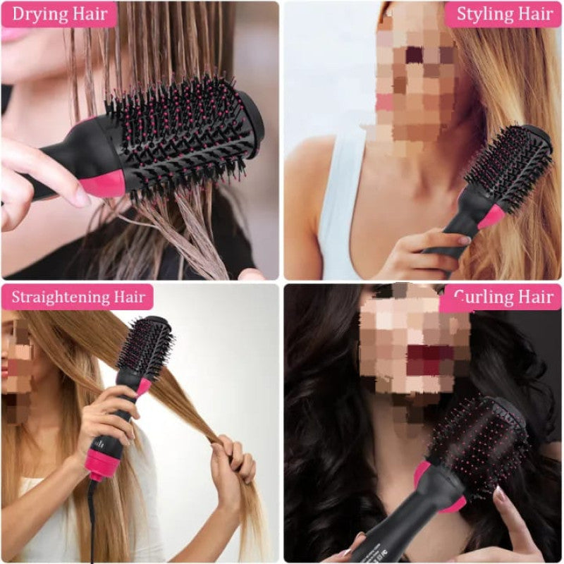 3-in-1 One Step Hot Air Straightener Brush for Hair Dryer and Styler