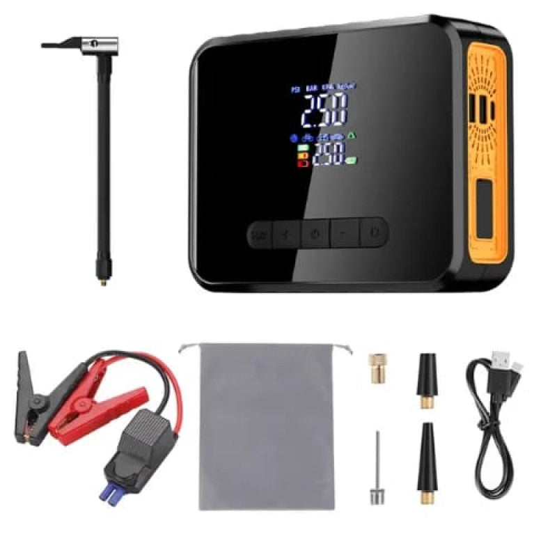 CX 319 8000 mAh Portable Car Jump Starter Power Bank USB Air Pump & Flashlight