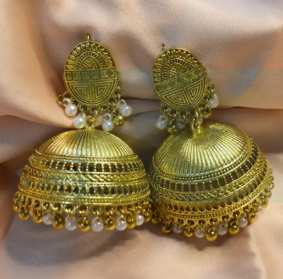 Bohemian Tassel Earrings Floral Wire Ethnic Style Imitation Three Gold