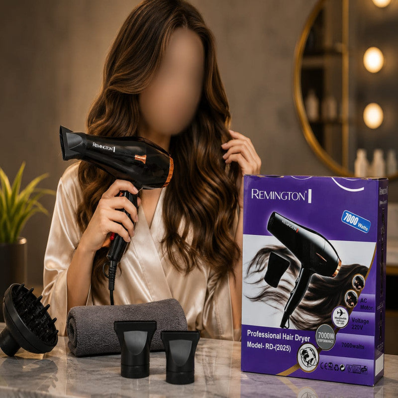 REMINGTON salon-quality styling at home with this high-performance hair dryer.