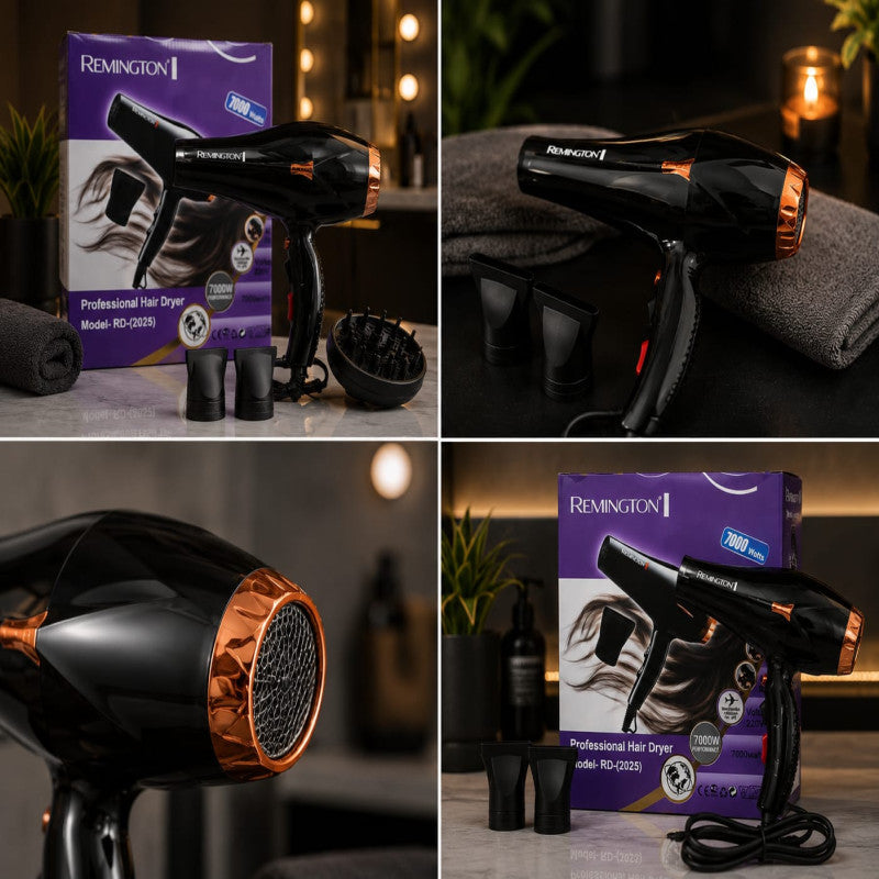 REMINGTON salon-quality styling at home with this high-performance hair dryer.