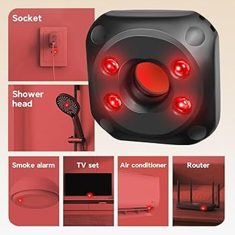 Mini Camera Detector Prevent Sneak Shots Infrared Light Hid-den Camera Detection Portable Pinhole Hidden Lens Detect Privacy Protection For Travel Hotel Outdoors