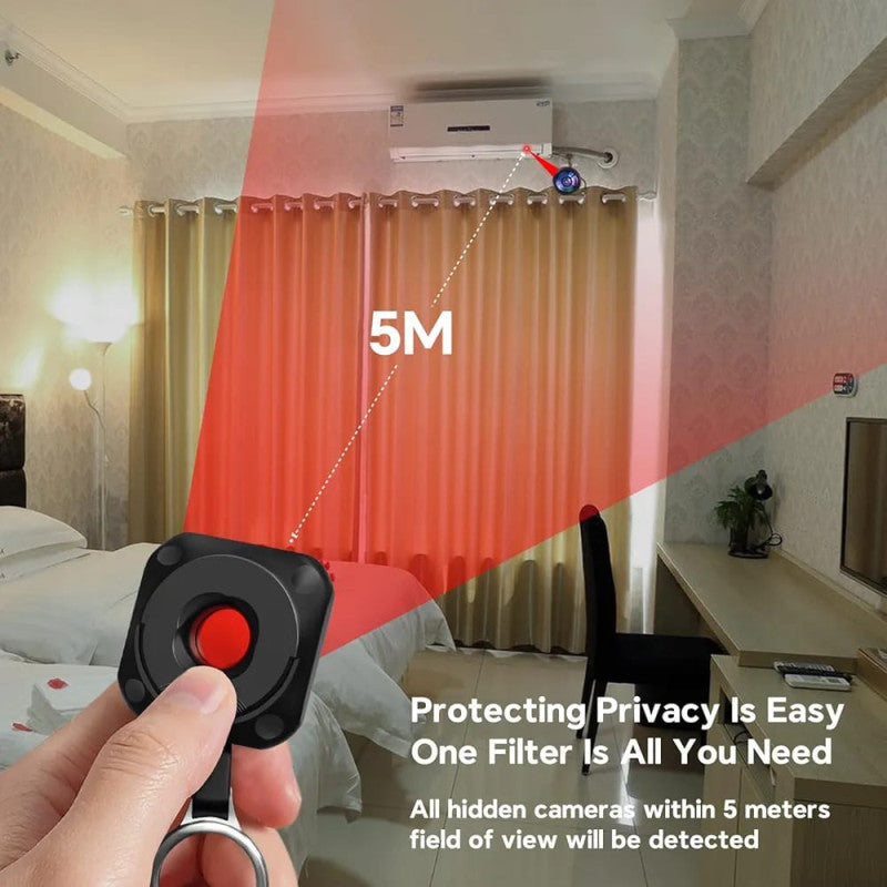 Mini Camera Detector Prevent Sneak Shots Infrared Light Hid-den Camera Detection Portable Pinhole Hidden Lens Detect Privacy Protection For Travel Hotel Outdoors