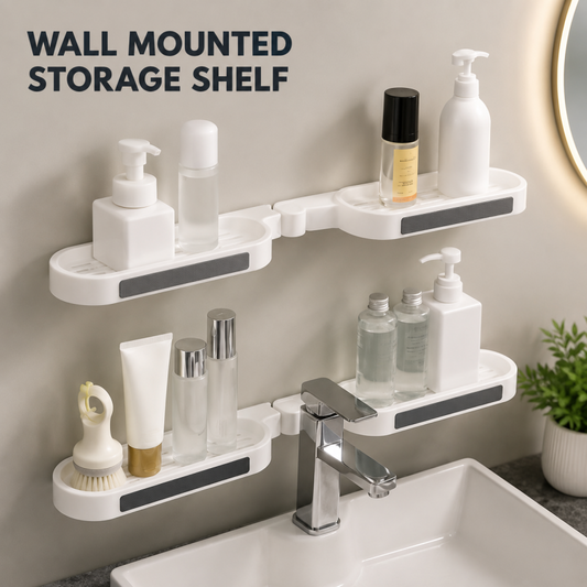 Storage Rack Rotatable Punch-free Bathroom Revolving Rack Wall-mounted Toilet Washstand Kitchen Wall Rack Bathroom Storage Storage Rack Rotatable Punch-free Bathroom Revolving Rack Wall-mounted Toilet Washstand Kitchen Wall Rack Bathroom Storage