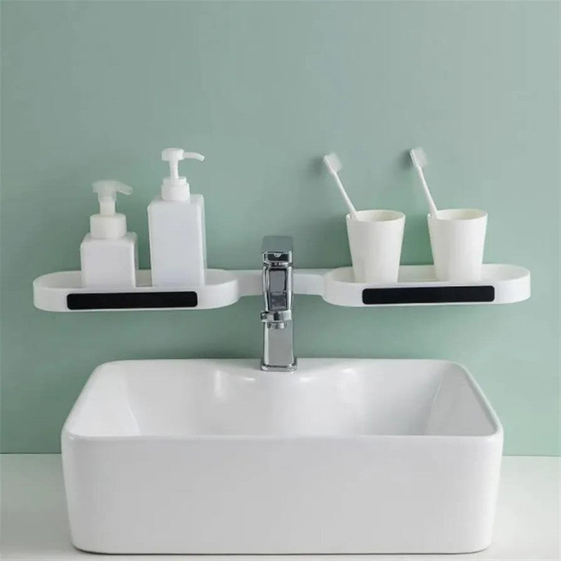 Storage Rack Rotatable Punch-free Bathroom Revolving Rack Wall-mounted Toilet Washstand Kitchen Wall Rack Bathroom Storage Storage Rack Rotatable Punch-free Bathroom Revolving Rack Wall-mounted Toilet Washstand Kitchen Wall Rack Bathroom Storage