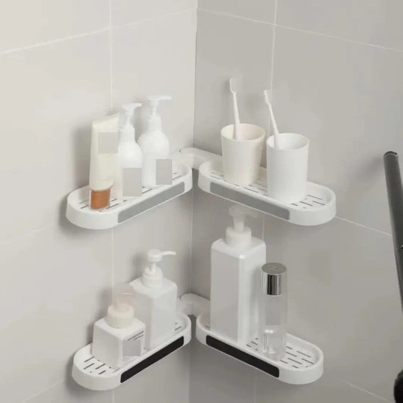 Storage Rack Rotatable Punch-free Bathroom Revolving Rack Wall-mounted Toilet Washstand Kitchen Wall Rack Bathroom Storage Storage Rack Rotatable Punch-free Bathroom Revolving Rack Wall-mounted Toilet Washstand Kitchen Wall Rack Bathroom Storage