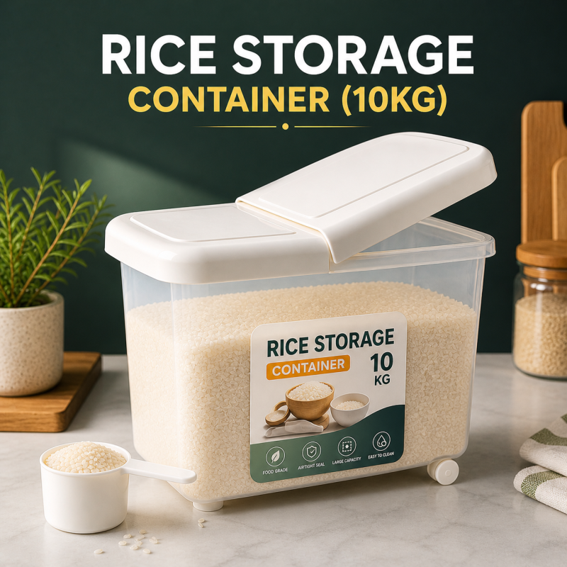 Rice & Flour container with Spoons ( 10kg )