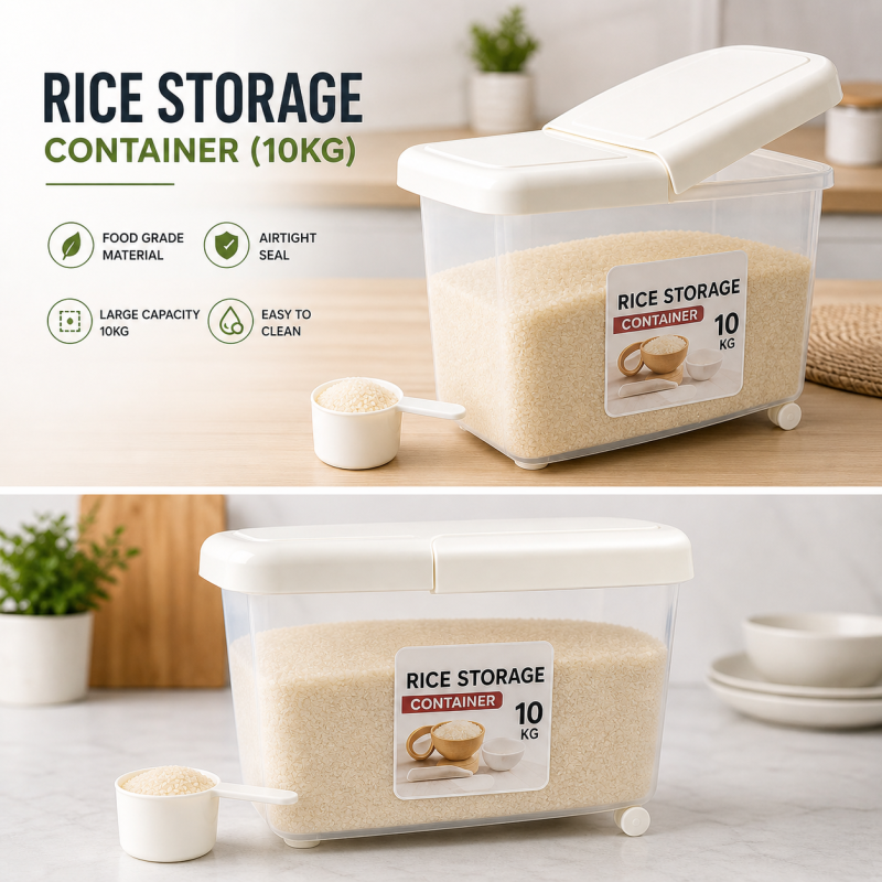 Rice & Flour container with Spoons ( 10kg )