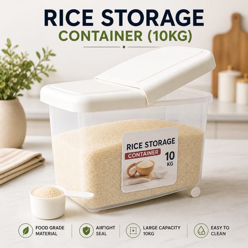 Rice & Flour container with Spoons ( 10kg )