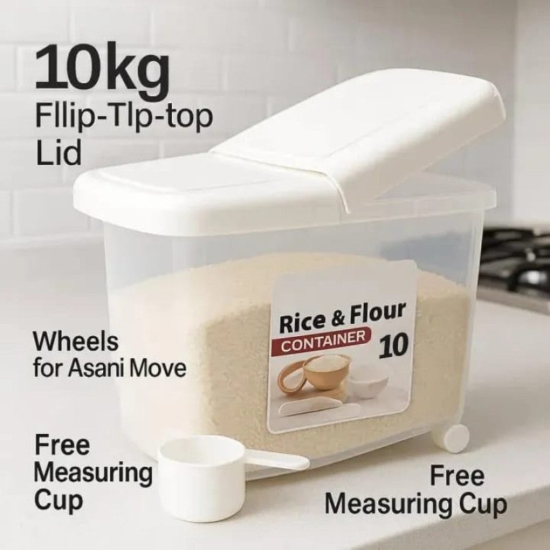 Rice & Flour container with Spoons ( 10kg )