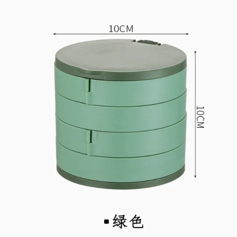 4 Layer Rotating Jewellery Box With Mirror
