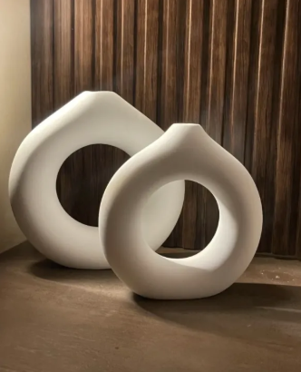 Donut vase 2 piece set for home decoration