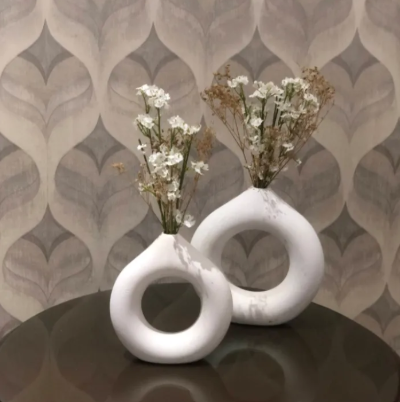 Donut vase 2 piece set for home decoration